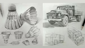 طراحی و نقاشی (سیاه قلم و مدادرنگی)